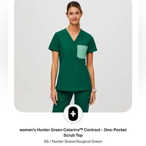 FIGS Hunter Green scrubs set